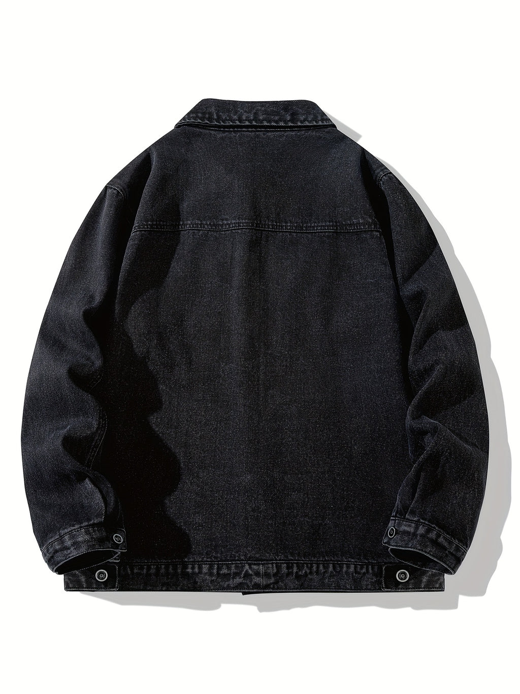 Oversized Black Washed Denim Workwear Jacket