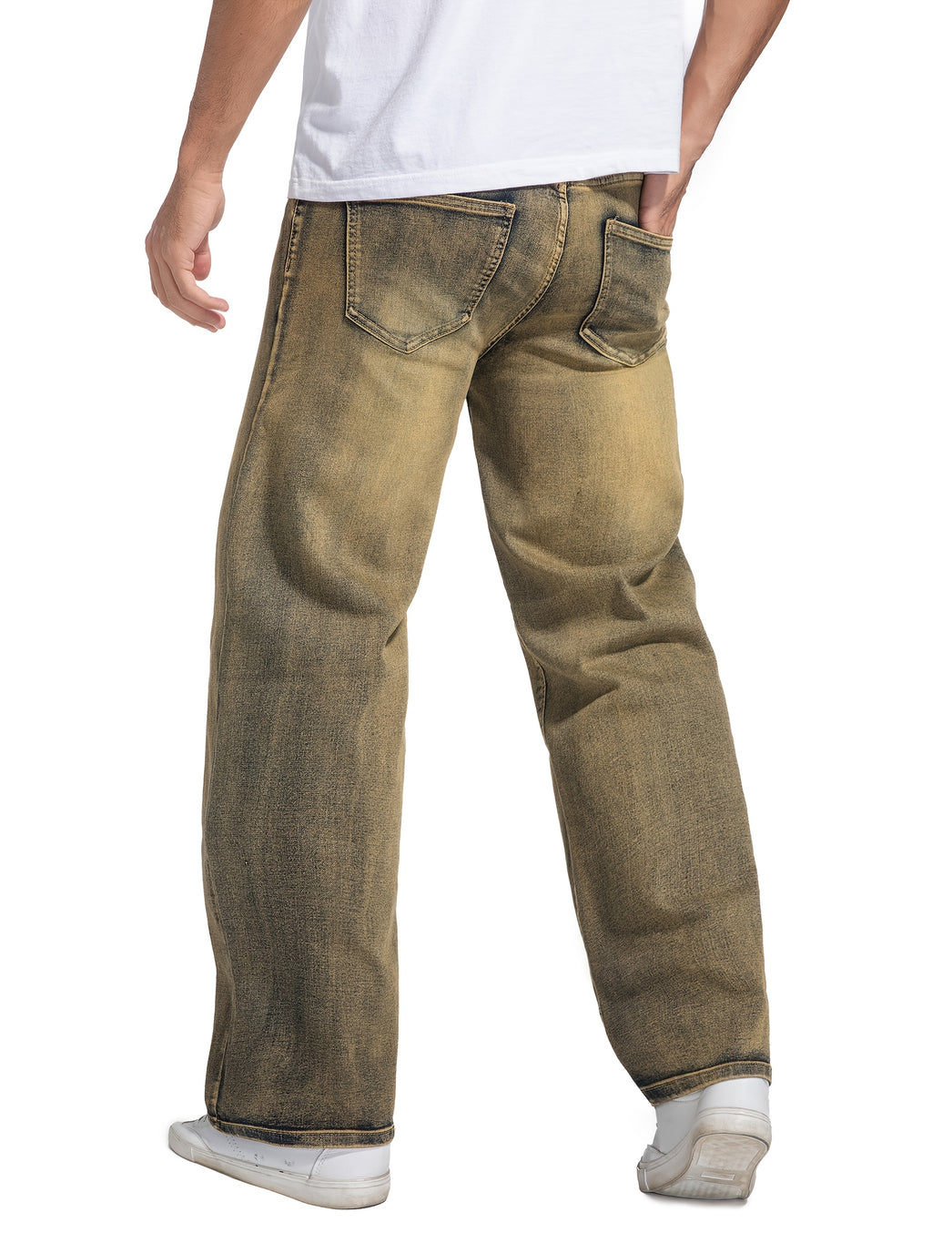 Vintage Mud-Wash Relaxed Straight-Leg Jeans