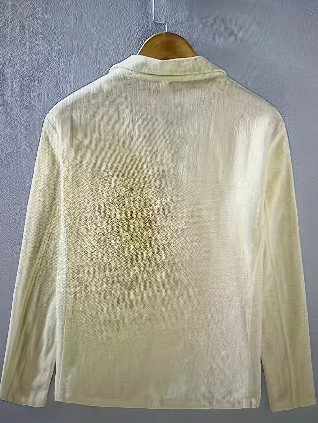 🌿 Beige Linen-Blend Casual Blazer