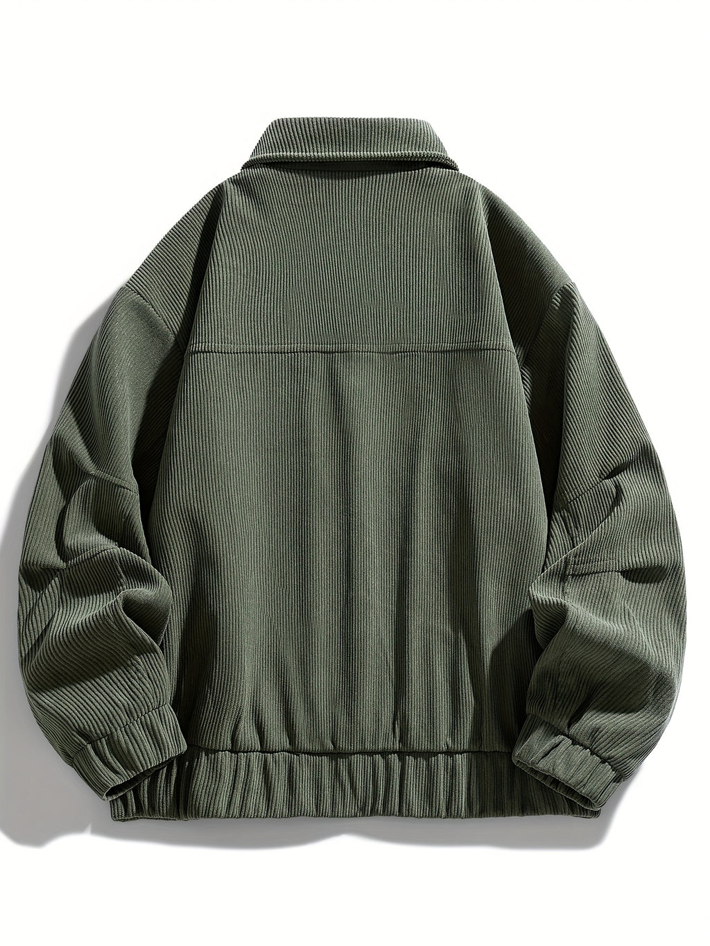 Olive Green Corduroy Oversized Workwear Jacket