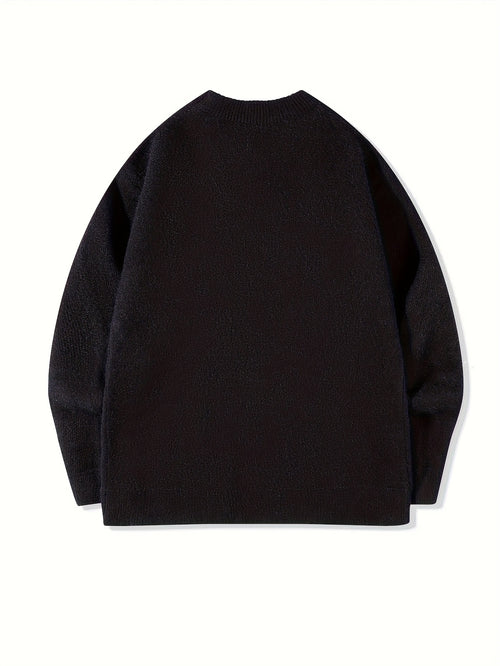 Black Cupid & Heart Oversized Knit Sweater