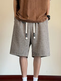 🩳 Men's Brown Herringbone Casual Shorts