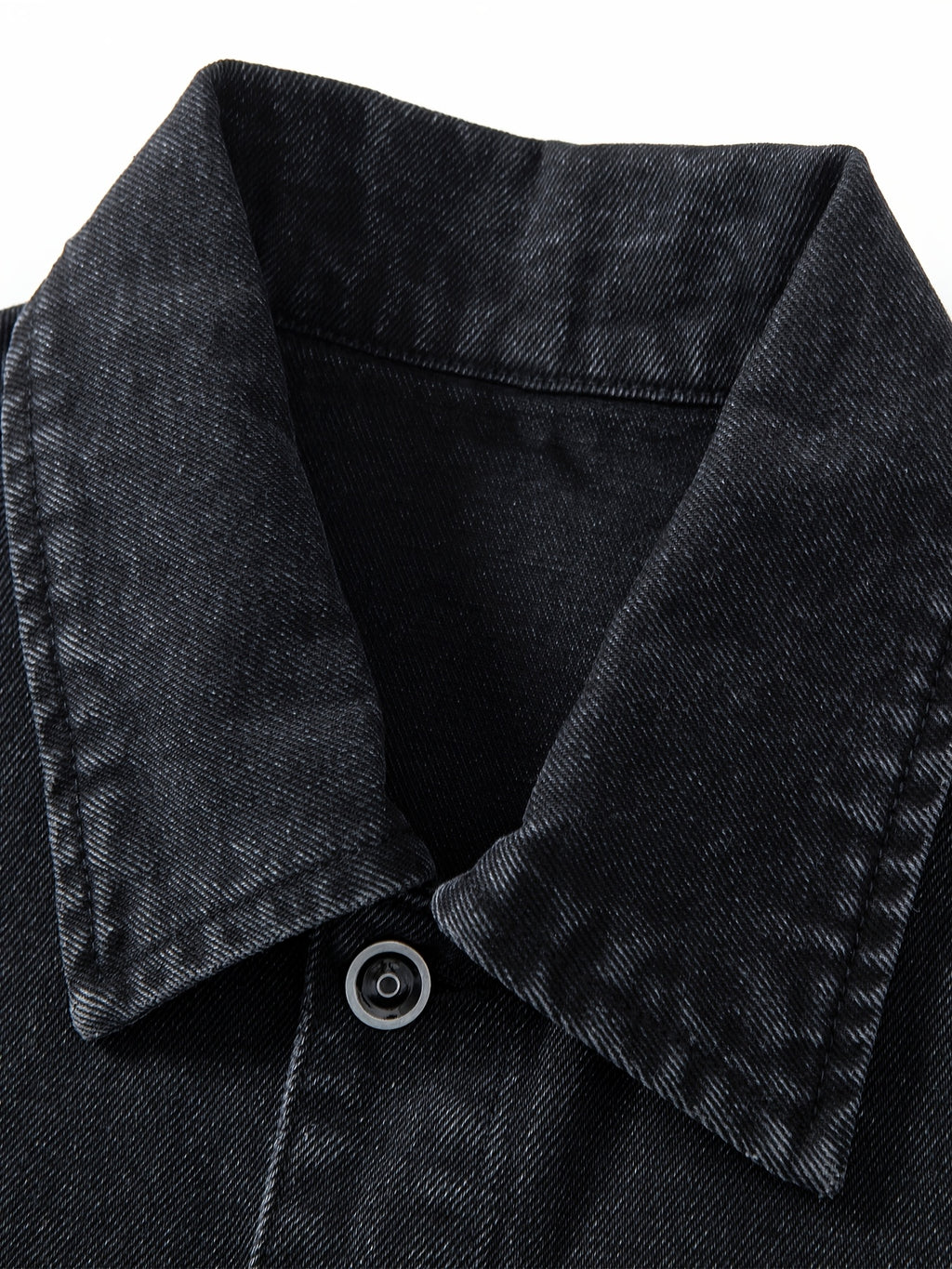 Oversized Black Washed Denim Workwear Jacket