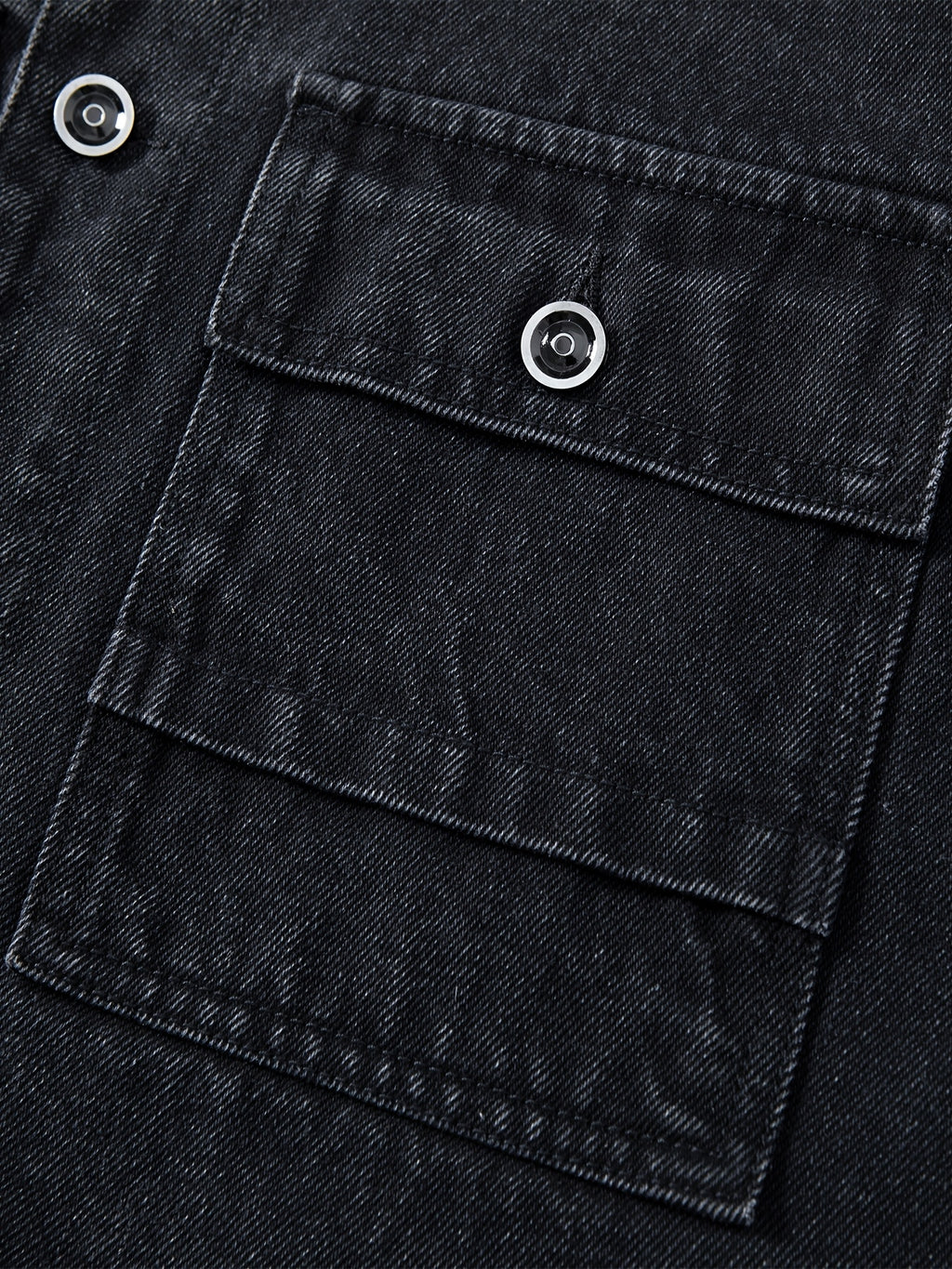 Oversized Black Washed Denim Workwear Jacket