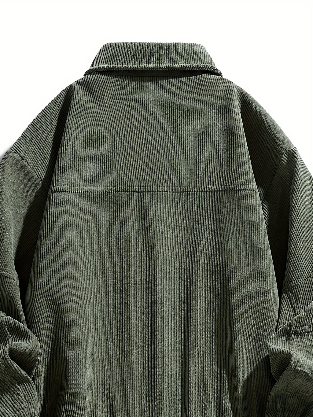 Olive Green Corduroy Oversized Workwear Jacket