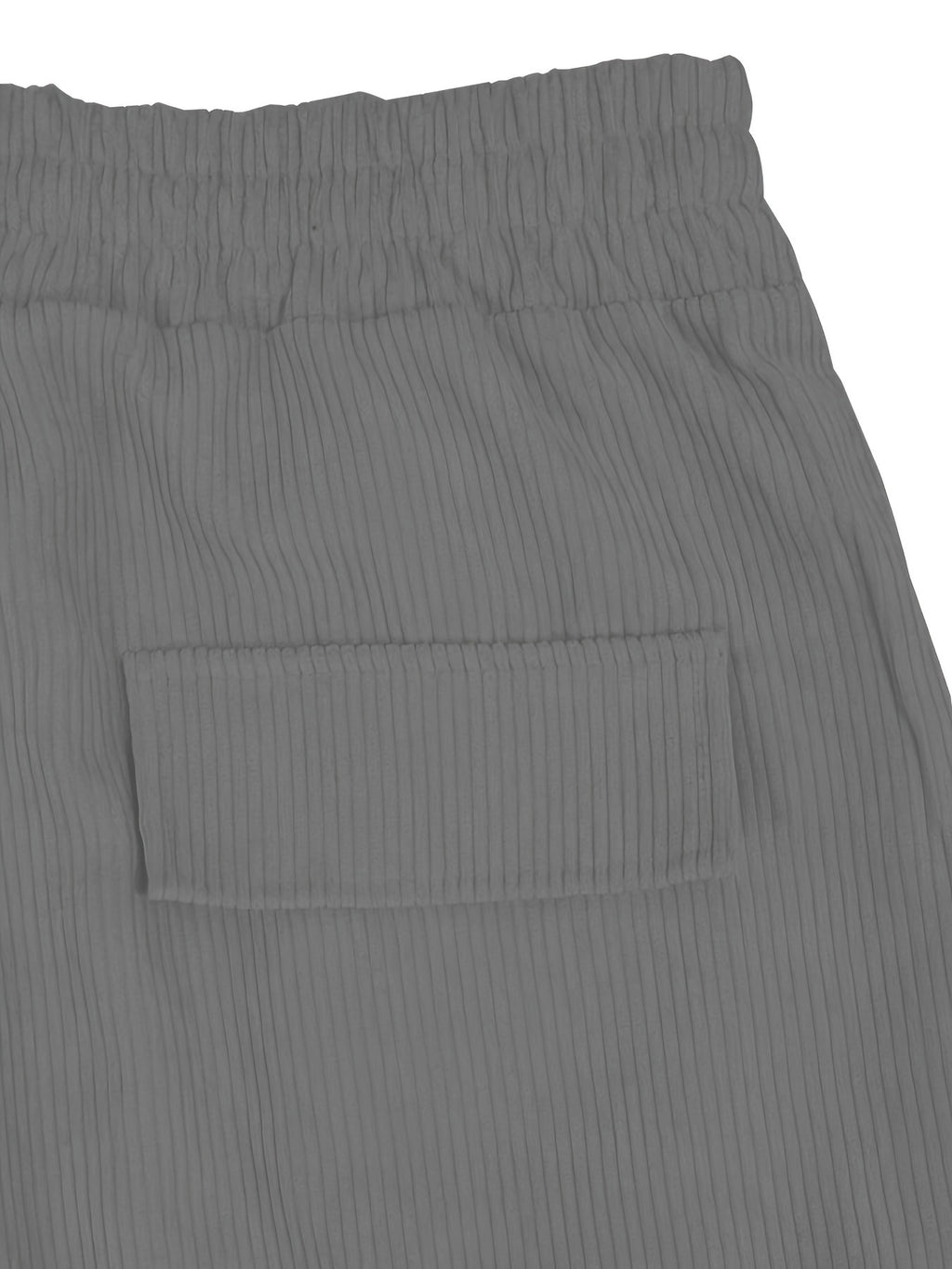 Gray Pleated Texture Oversized Cargo Pants