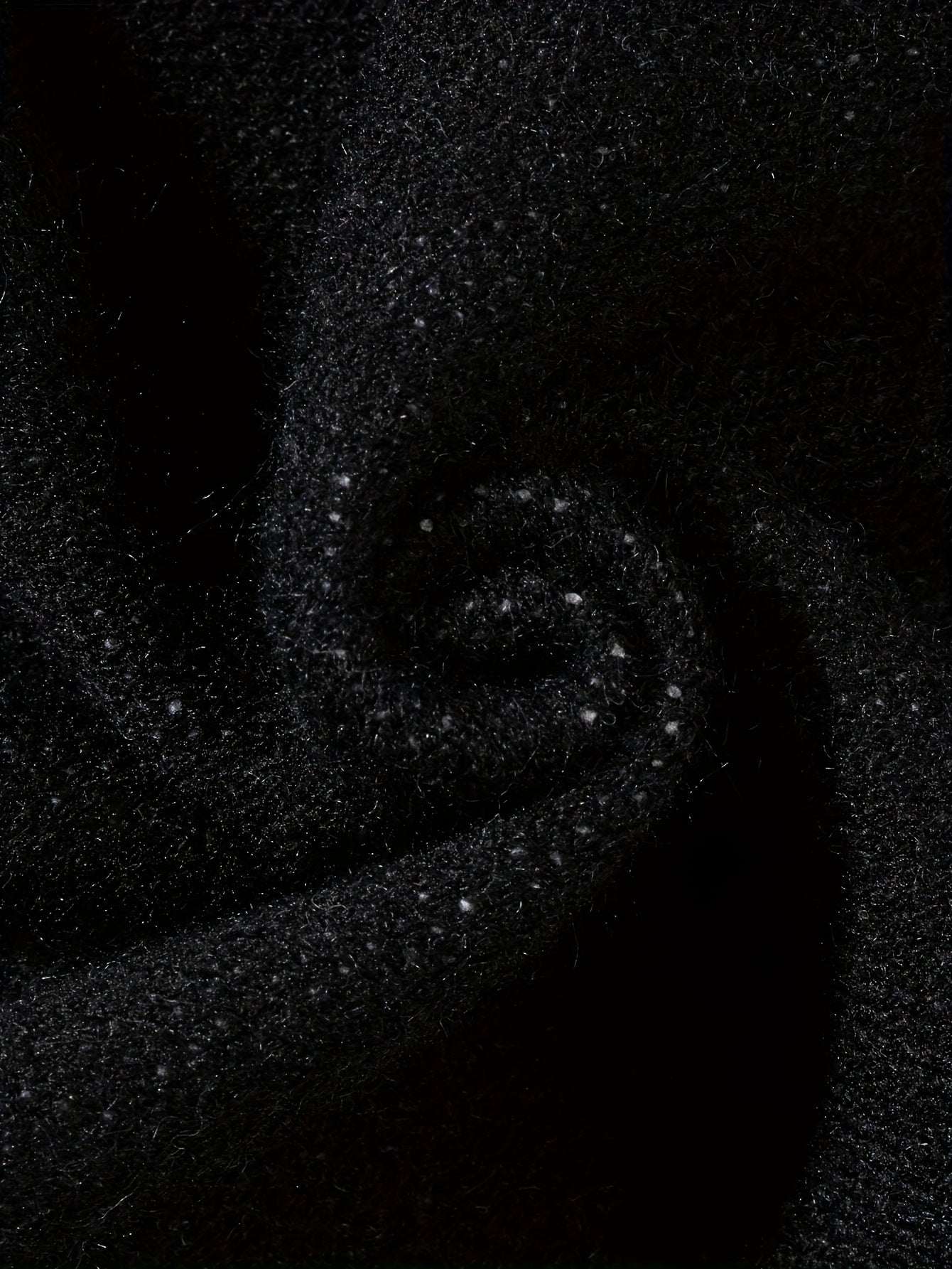 Black Cupid & Heart Oversized Knit Sweater