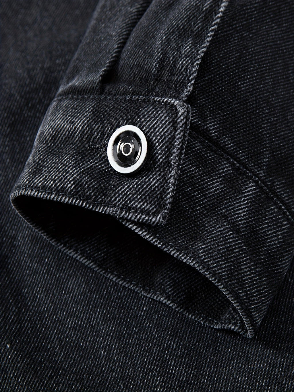 Oversized Black Washed Denim Workwear Jacket