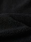 Two-Tone Sherpa Fleece Hooded Zip-Up Jacket with Reflective Piping